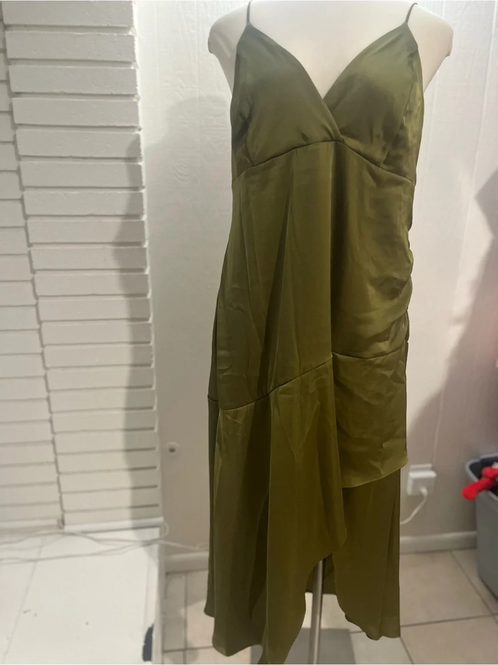 wild fable Olive Green Maxi Slip Dress